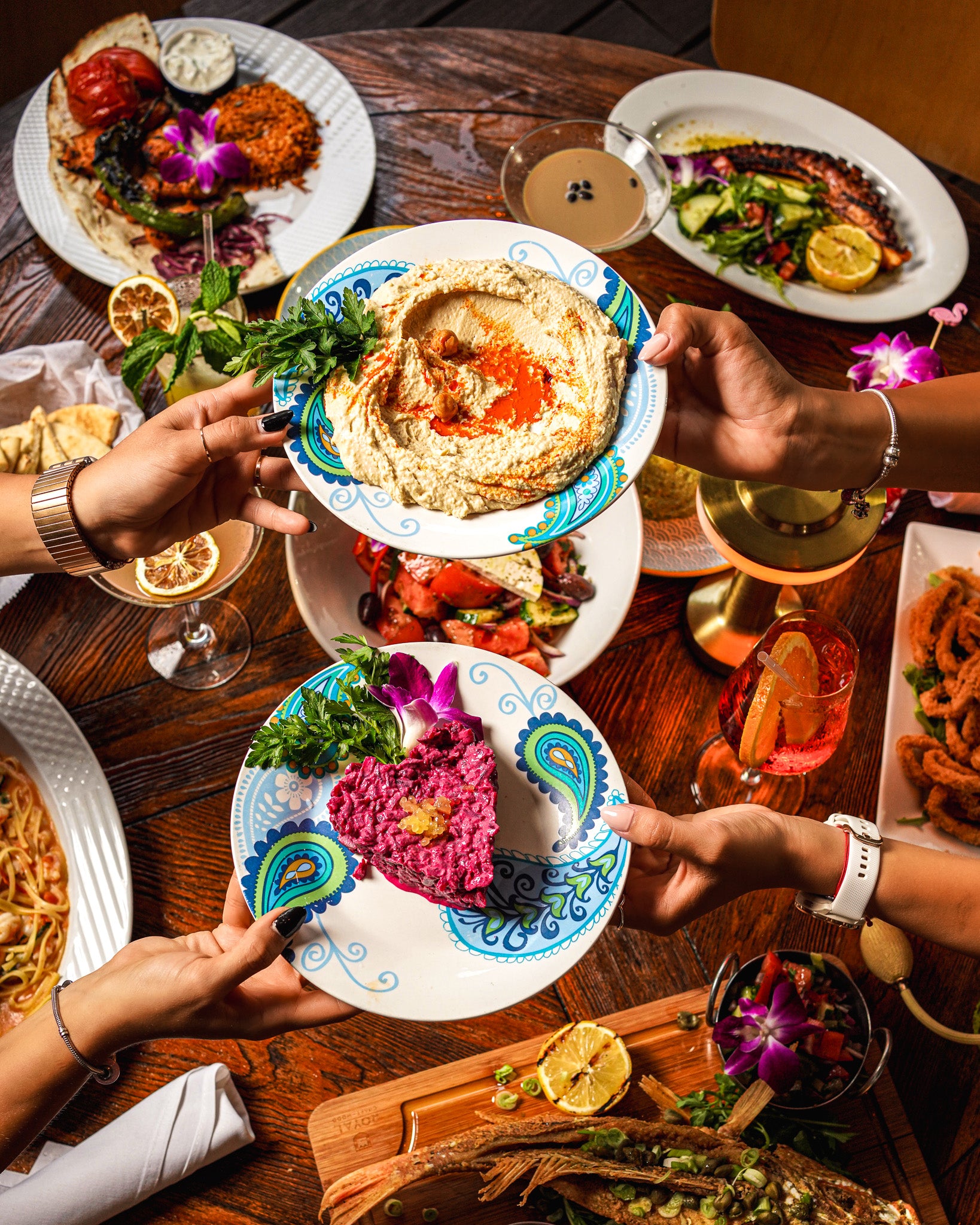 Modern Mediterranean restaurant marketing by Disturbance Brands