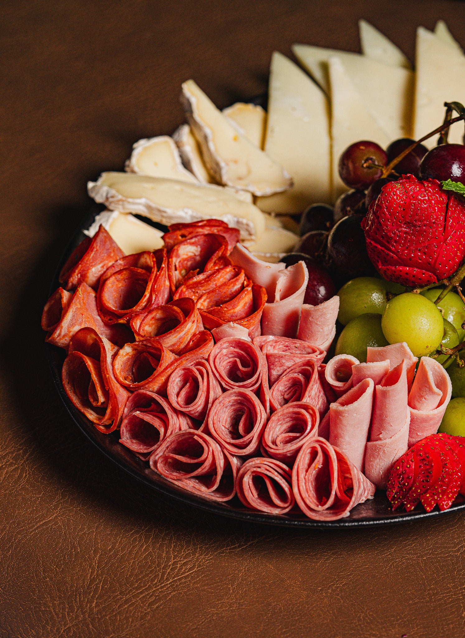 High-end brunch styling with neutral tones and minimalist plating