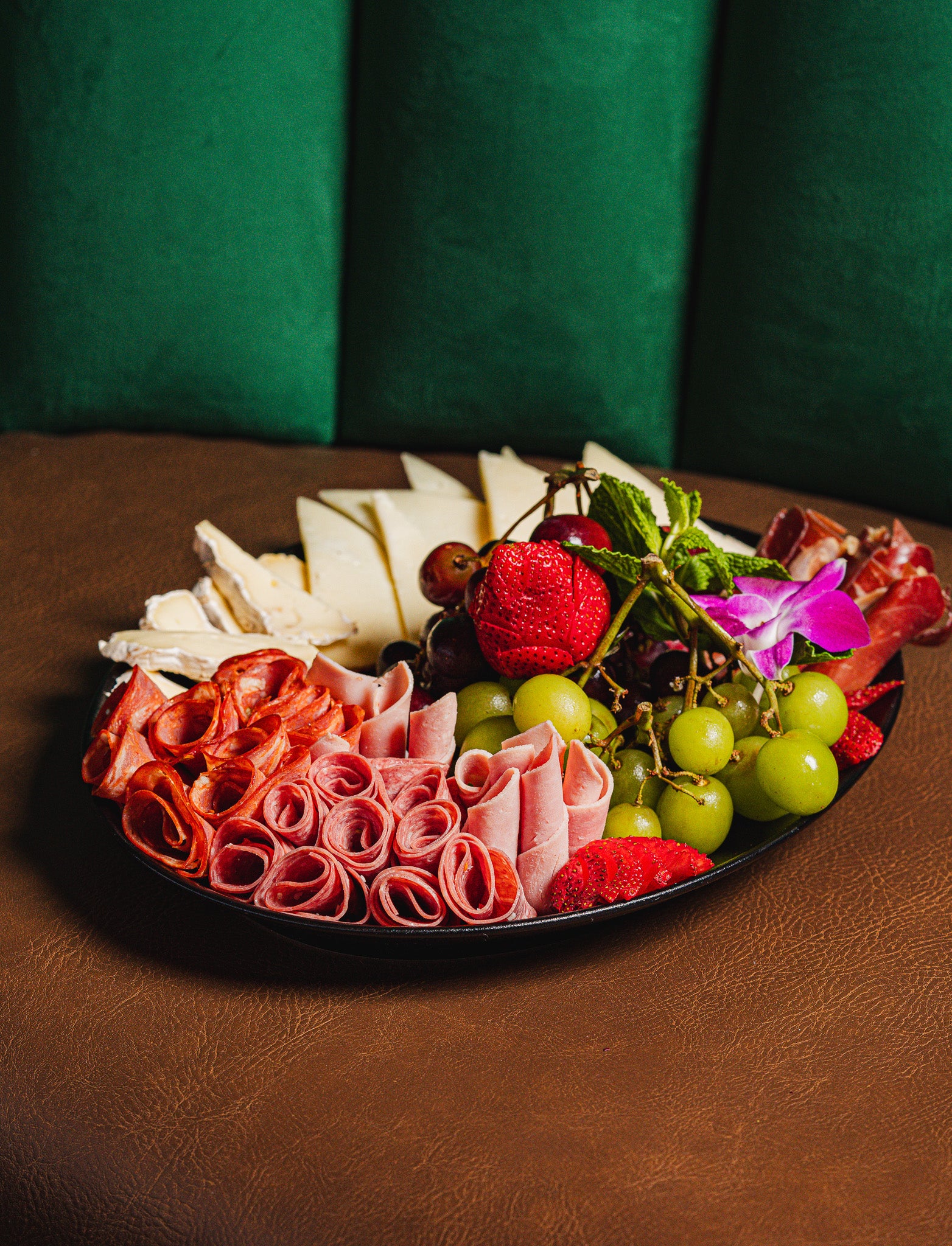 Elegant brunch table moment designed for high-end social media content