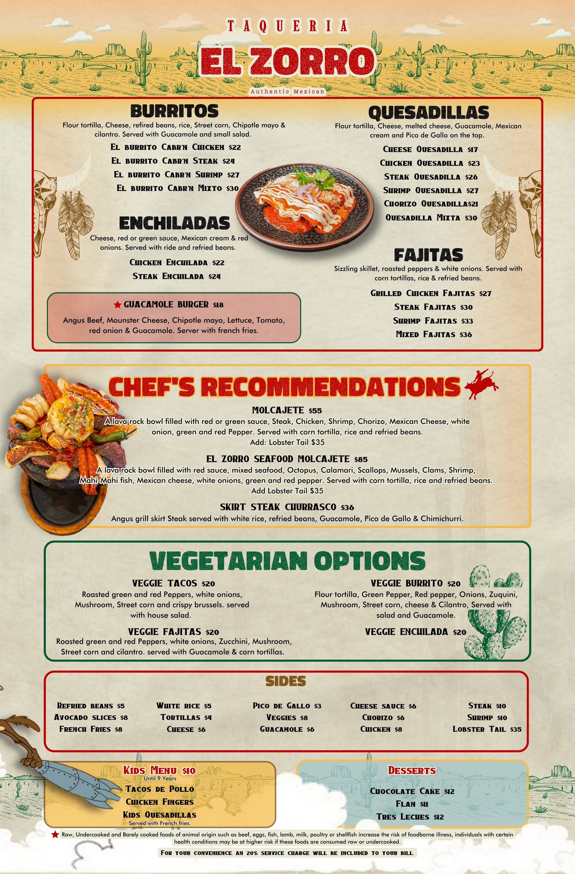 mexican style menu design by disturbance brands