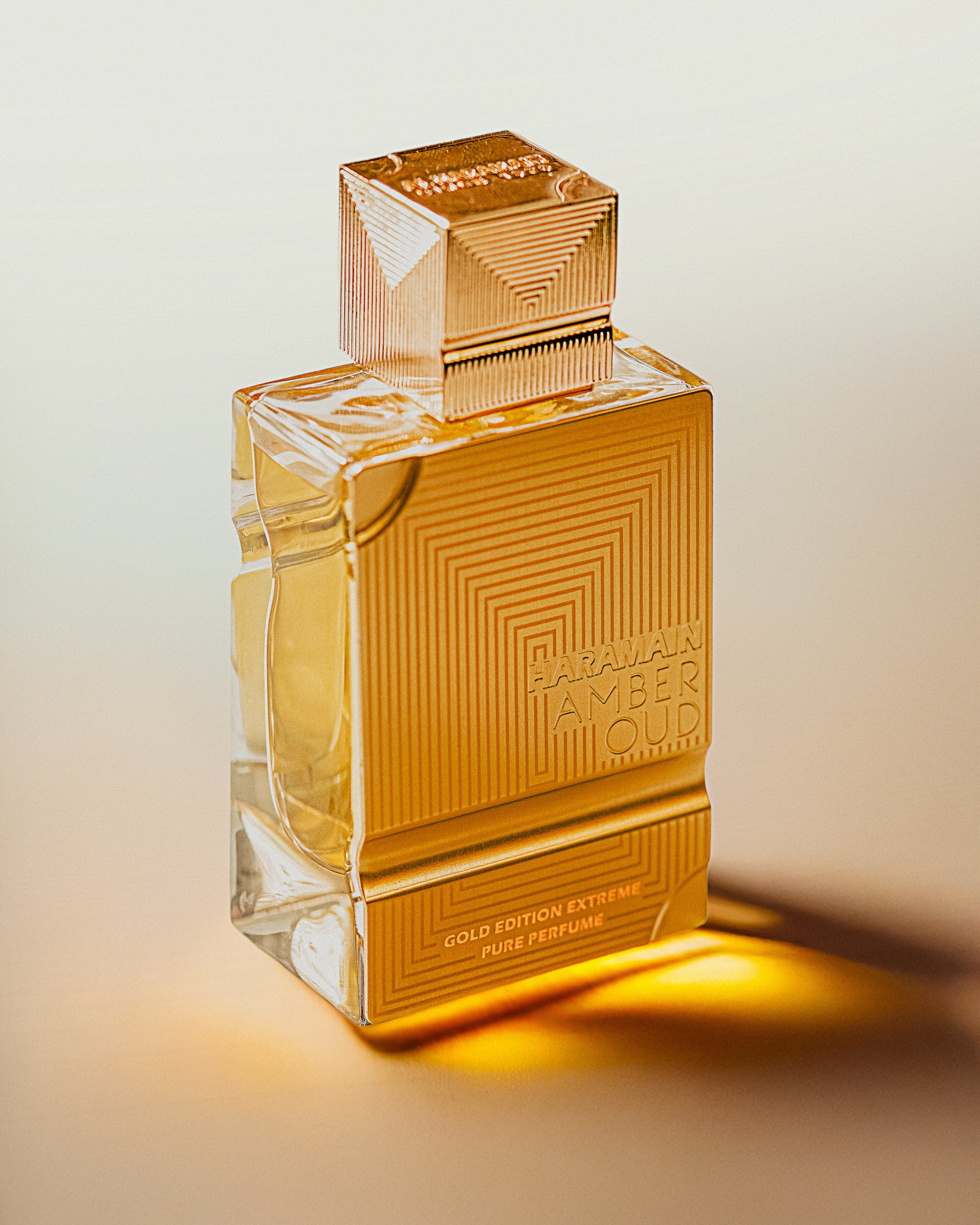 Amira perfume photography project – elevated shot of fragrance bottle